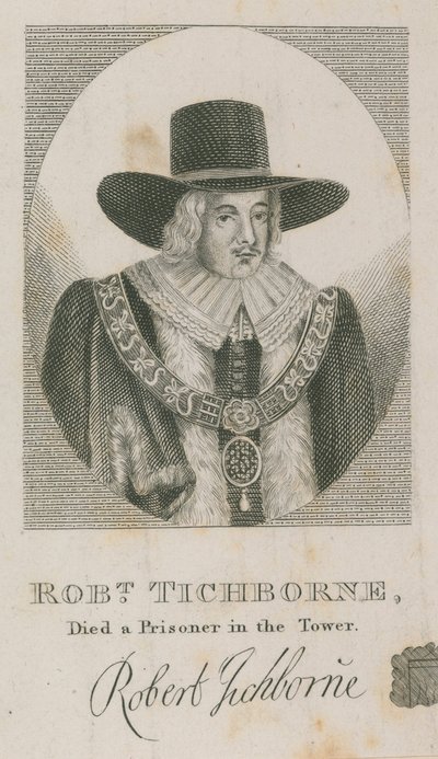 Robert Tichborne, died a prisoner in the Tower; Lord Mayor of London 1651 by English School