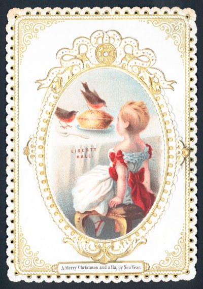 Robins eating the pie! by English School