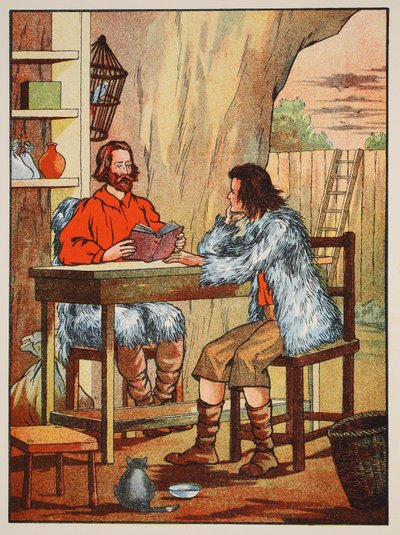 Robinson Crusoe and Friday by English School