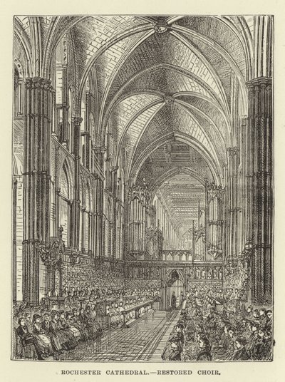 Rochester Cathedral, Restored Choir by English School