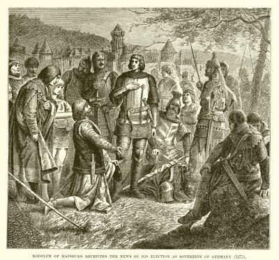 Rodolph of Hapsburg Receiving the News of His Election as Sovereign of Germany (1273) by English School