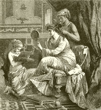 Roman Lady at Her Toilet by English School