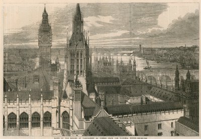 Roofs of the Houses of Parliament as Viewed from the Victoria Tower by English School