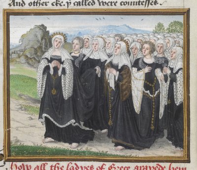 Greek women journeying to Thebes, from the 