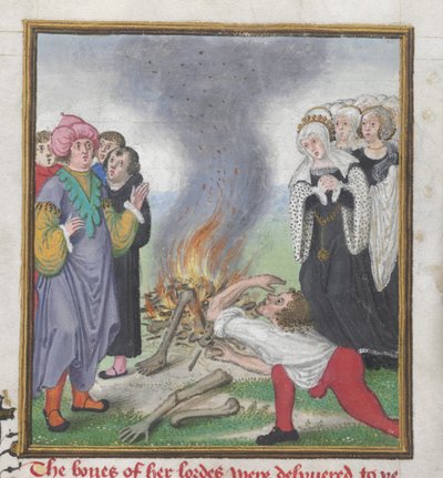 Theseus burning the bodies of the Athenians slain by King Creon of Thebes, from the 