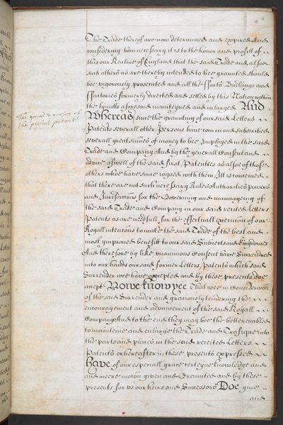 Royal Charter granted to the Royal English Merchant Adventurers Company trading to Africa by English School