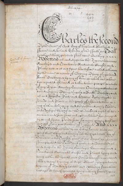 Royal Charter Granted to the Royal English Merchant Adventurers Company Trading to Africa by English School