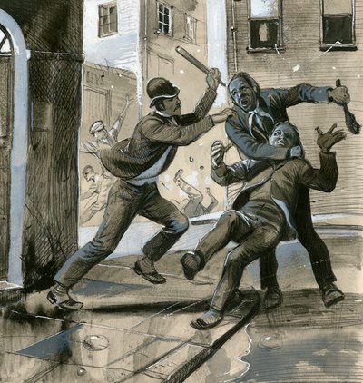 Royal Marines as Plain-Clothes Policemen in 1882 Assisting the Dublin Police Against the 