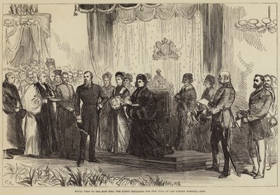 Royal Visit to the East End, the Queen Declaring the New Wing of the London Hospital Open by English School