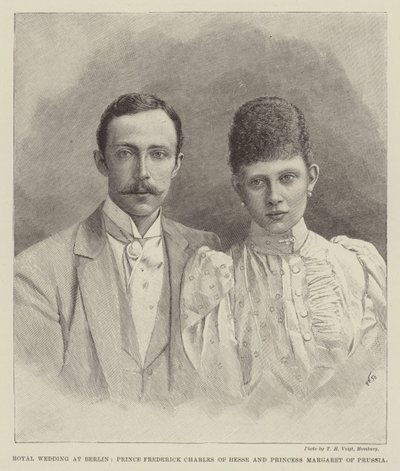 Royal Wedding at Berlin, Prince Frederick Charles of Hesse and Princess Margaret of Prussia by English School