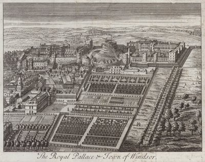 Royal palace and town of Windsor, Berkshire by English School