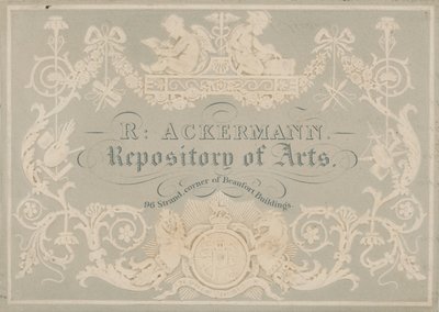 Rudolph Ackermann, Trade Card, Embossed by Dobbs by English School
