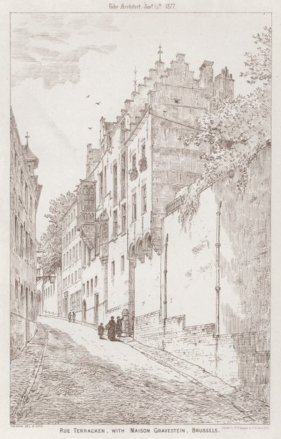 Rue Terracken, with Maison Gravestein, Brussels by English School
