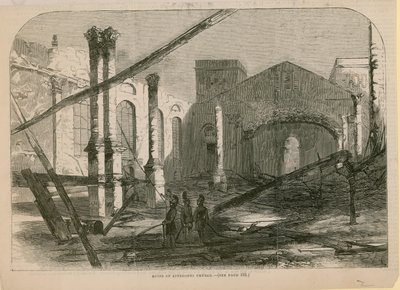 Ruins of Limehouse Church by English School