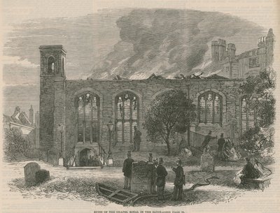 Ruins of the Chapel Royal in the Savoy by English School