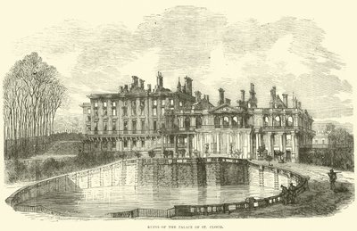 Ruins of the Palace of St Cloud, October 1870 by English School