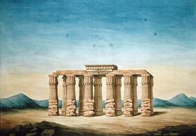 Ruins of the Temple of Hermopolis by English School