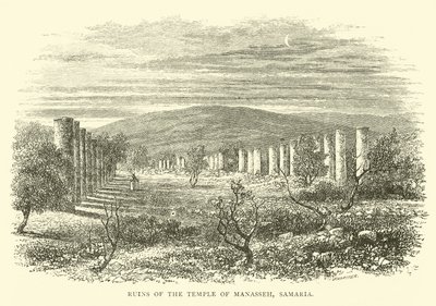 Ruins of the Temple of Manasseh, Samaria by English School
