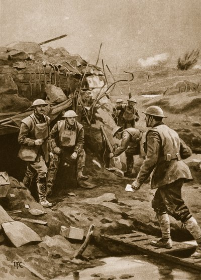 Runner Delivering Orders to the Front Line by English School