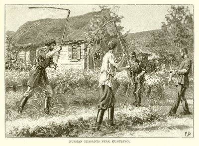 Russian Peasants Near Kuntsevo by English School