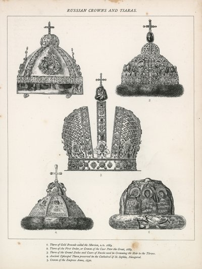 Russian Crowns and Tiaras by English School