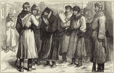 Russian Political Prisoners at a Railway Station by English School