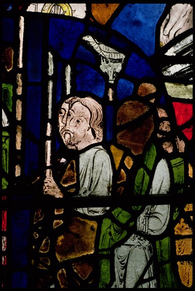 Saint Joseph, detail (north rose window) by English School