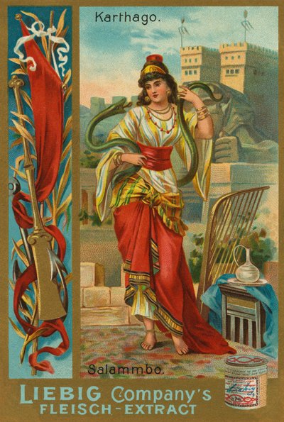 Salammbo, Daughter of Carthaginian General Hamilcar Barca, Liebig Card by English School
