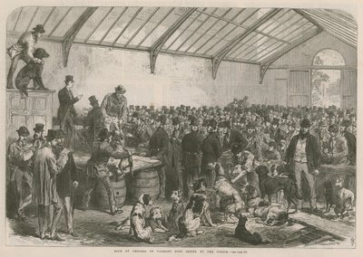 Sale at Chelsea of Vagrant Dogs Seized by the Police by English School