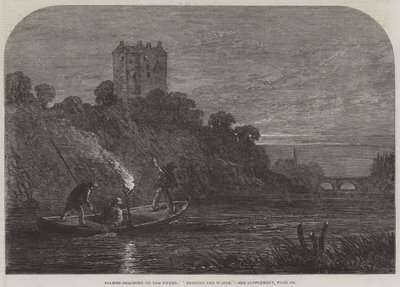 Salmon-Poaching on the Tweed, "Burning the Water" by English School