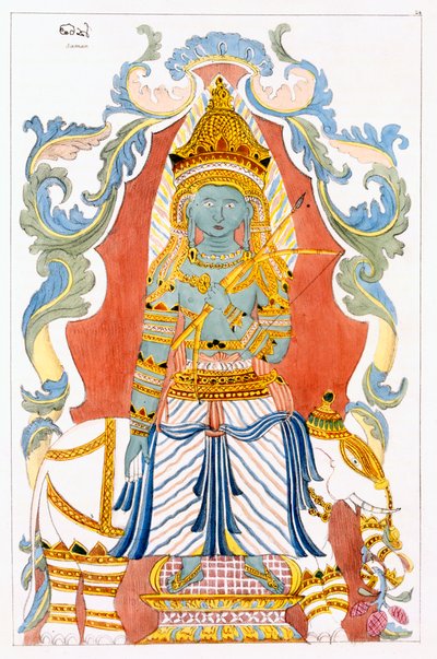 Saman Dewa Raja, the Four Hill Guards, from The History and Doctrine of Buddhism by Edward Upham, 1829 by English School