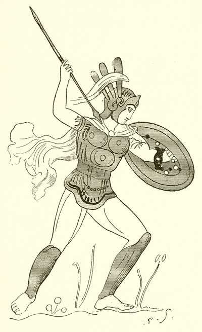 Samnite Warrior, after a Painted Vase in the Louvre by English School