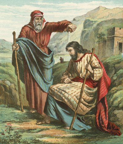 Samuel Blessing Saul by English School
