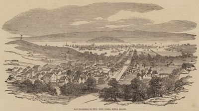 San Francisco in 1851, with Yerba Buena Island by English School