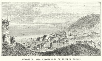 Sandgate, the Birthplace of John B Gough (engraving) by English School