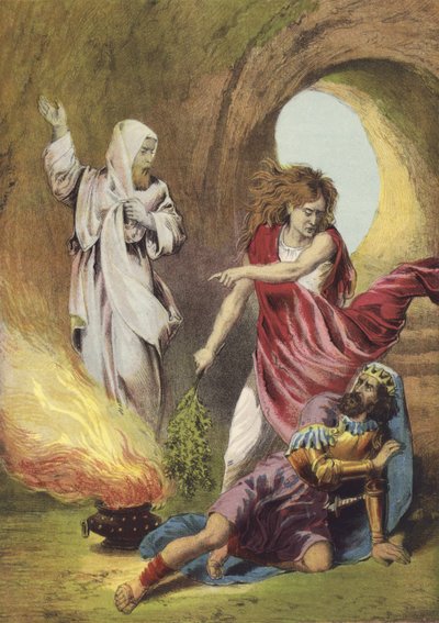 Saul and the Witch Of Endor by English School