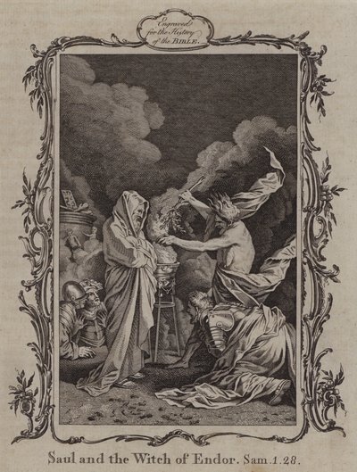 Saul and the Witch of Endor by English School