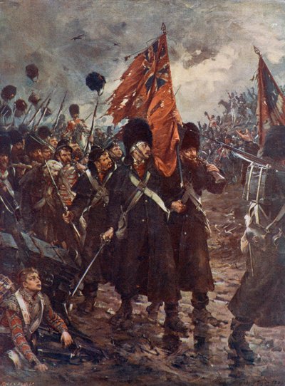 Saving the colours; the guards at the Battle of Inkerman by English School