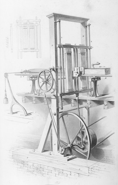 Saw in Saw Mill from Cyclopaedia of Useful Arts & Manufactures, edited by Charles Tomlinson, c.1880s by English School