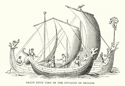 Saxon Ships used in the Invasion of Britain by English School