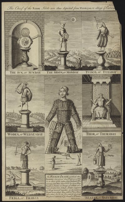 Saxon Idols and the Days of the Week by English School