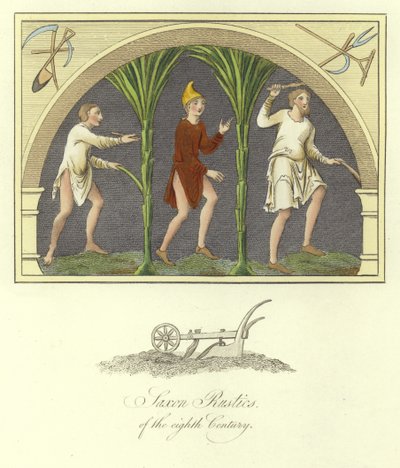 Saxon Rustics of the 8th Century by English School