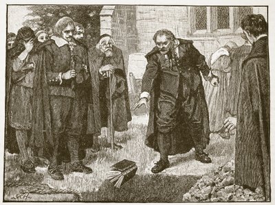 Scene at the funeral of Chillingworth, illustration from Cassell