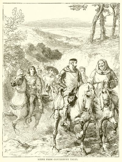 Scene from Canterbury Tales by English School