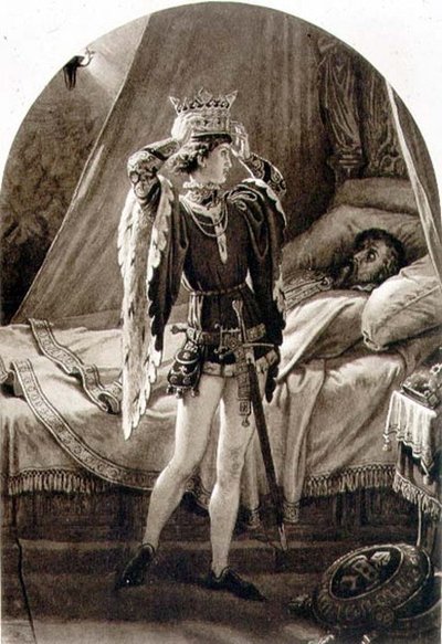 Scene from Henry IV (Part I) Act IV, Scene 2 by William Shakespeare (1564-1616) by English School
