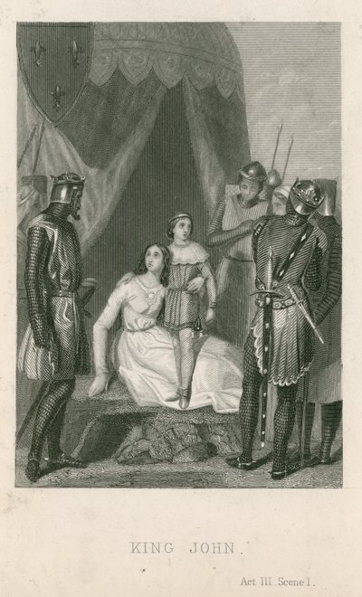 Scene from King John by William Shakespeare by English School