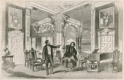 Scene from Miss P Hortons new entertainment at the Gallery of Illustration, Regent Street, London by English School