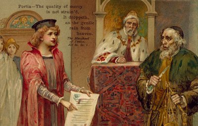 Scene from The Merchant of Venice by William Shakespeare by English School