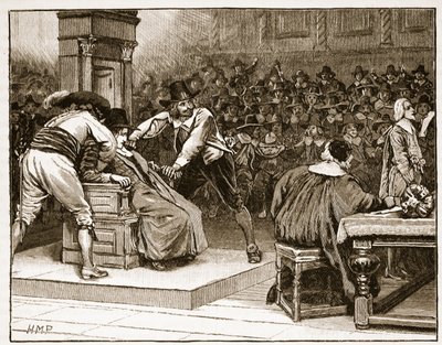 Scene in the House of Commons: The Speaker Coerced, Illustration from Cassell