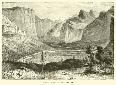 Scene in the Sierra Nevada by English School